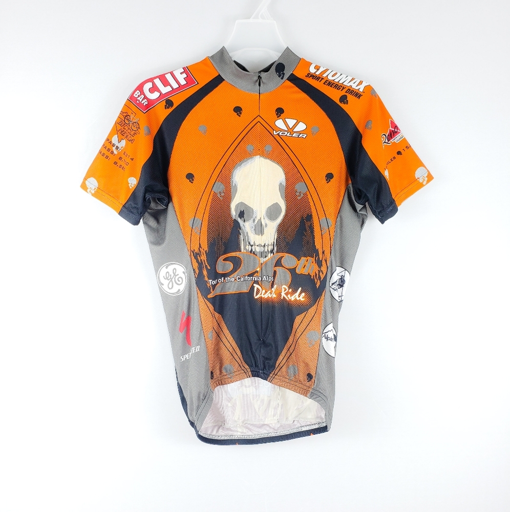 VOLER Cycling Jersey Orange Hidden Zipper Size S